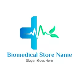 Modern Blue Healthcare Design Emphasizing Wellness Logo Template