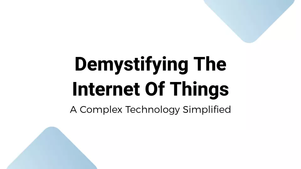 Modern Blue IoT Development Trends Technology Presentation Template