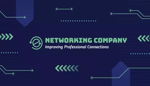 Modern Blue Networking Company Professional Visiting Card Template