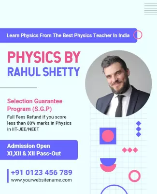 Modern Blue Physics Teaching Promotion Poster Template