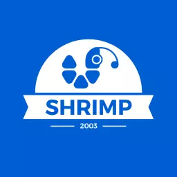 Modern Blue Shrimp Logo Design for Seafood Market Logo Template