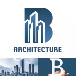 Modern Blue Skyline Design Emphasizing Architecture Logo Template