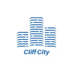 Modern Blue Skyline Illustration Representing Urban City Logo Template