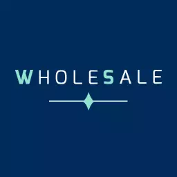 Modern Blue Wholesale Branding with Clean Typography Logo Template