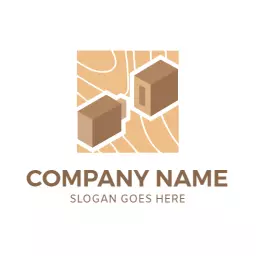 Modern Brown and Cream Design Reflecting Joinery Craft Logo Template