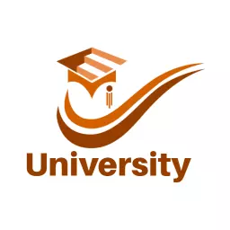 Modern Brown Education Emblem Featuring University Cap Logo Template