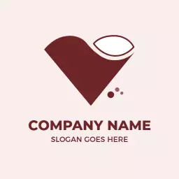 Modern Burgundy V Letter Design Representing Your Brand Logo Template