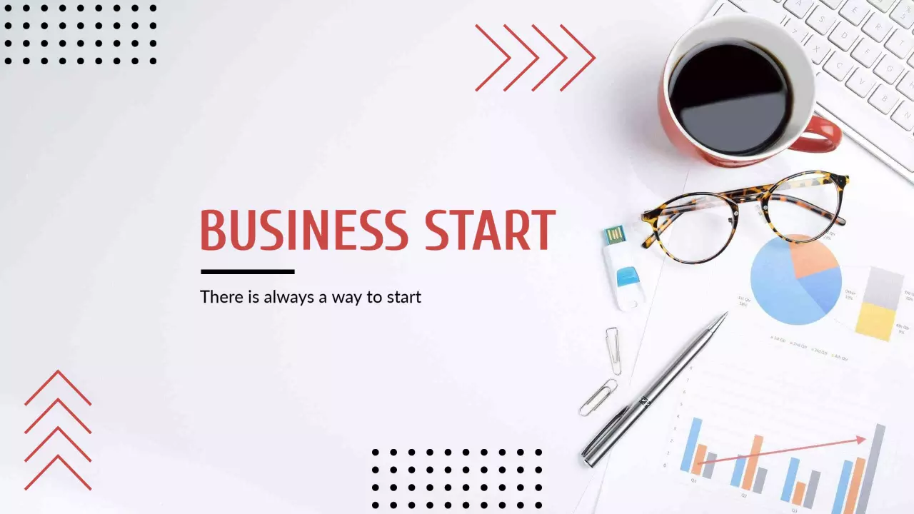 Modern Business Start Theme with Red and White YouTube Banner Template