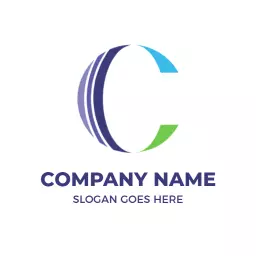 Modern C Letter Design with Vibrant Colors and Branding Logo Template