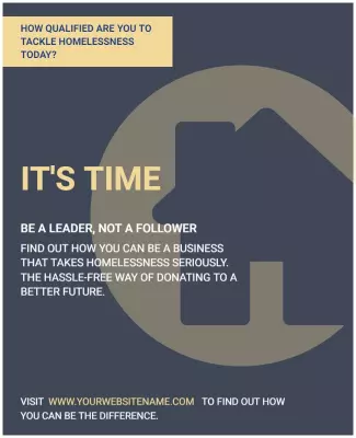 Modern Charcoal Awareness Donation Campaign Poster Template
