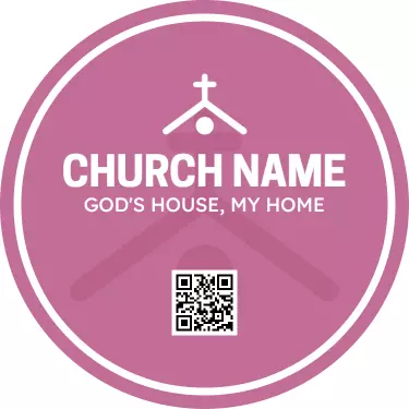 Modern Circle Design for Church Community Engagement Business Card Template