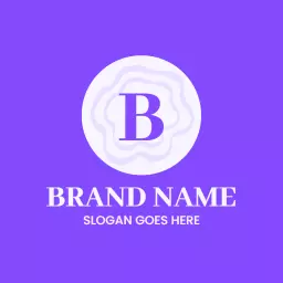 Modern Circle Design on Vibrant Purple Background Logo Template