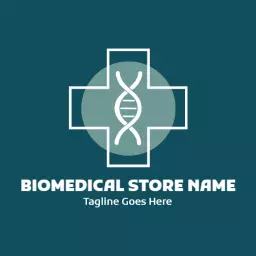 Modern Circular Design Representing Biomedical Store Logo Template