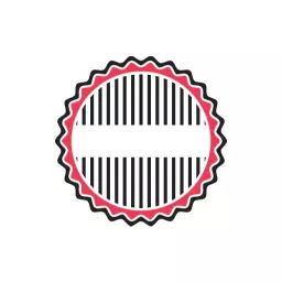 Modern Circular Design with Striped Waves Emphasizing Blank Circle Logo Template