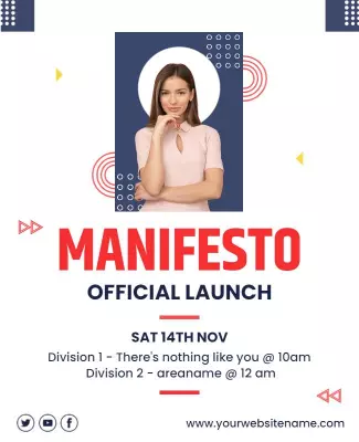 Modern Clean Official Launch Event Announcement Poster Template