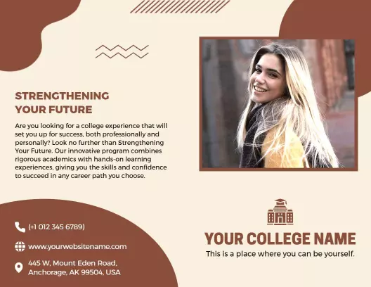 Modern College Experience and Academic Program Brochure Template
