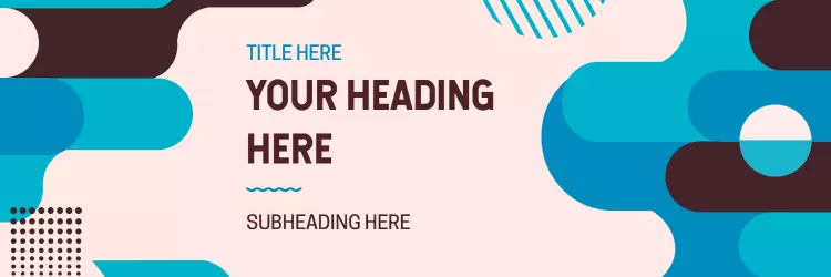 Modern Colorful Geometric Shapes Twitter Banner Template