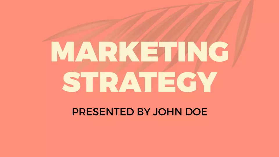 Modern Coral Marketing Strategy Insights Presentation Template