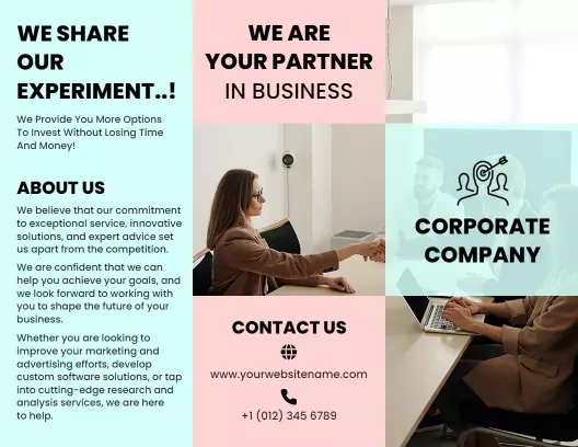 Modern Corporate Partnership Business Services Brochure Template
