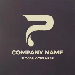 Modern Cream P Letter Design for Branding Logo Template