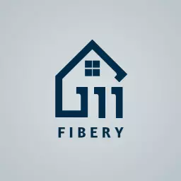 Modern Dark Blue House Design in Architect Concept Logo Template