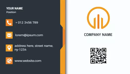 Modern Dark Colorful Professional Visiting Card Template