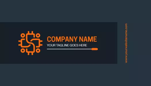 Modern Dark Electrician Logo Design Business Card Template