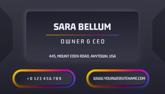 Modern Dark Gradient Music Industry Business Card Template