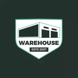 Modern Dark Green Warehouse Design with Established Year Logo Template