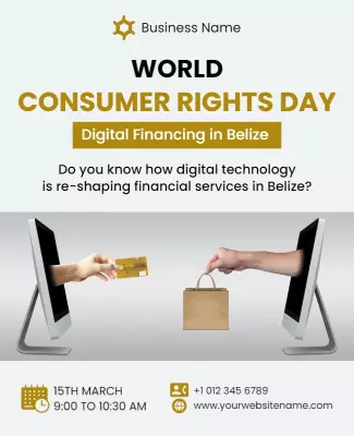 Modern Digital Technology Impact on Finance in Belize Poster Template
