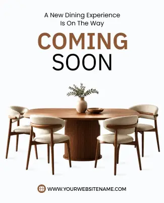 Modern Dining Furniture Showcase Poster Template