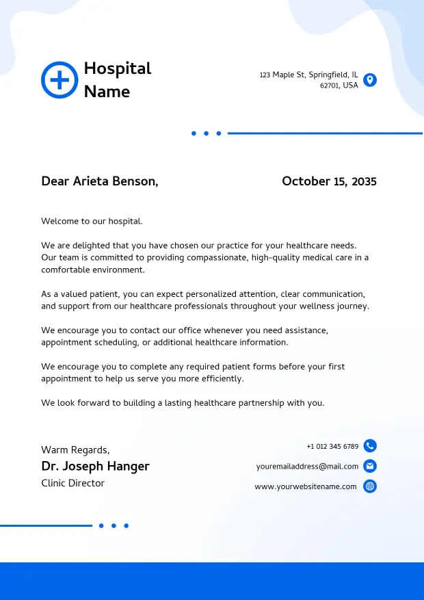 Modern Doctor Clinic Letterhead Template
