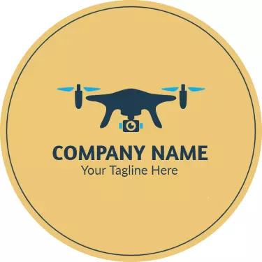 Modern Drone Photography Services on Yellow Background Business Card Template