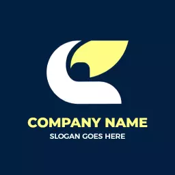 Modern E Letter Design Featuring Leaf Motif Logo Template