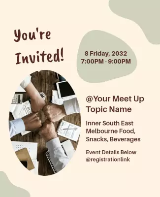 Modern Earthy Tone Networking Event Invitation Poster Template