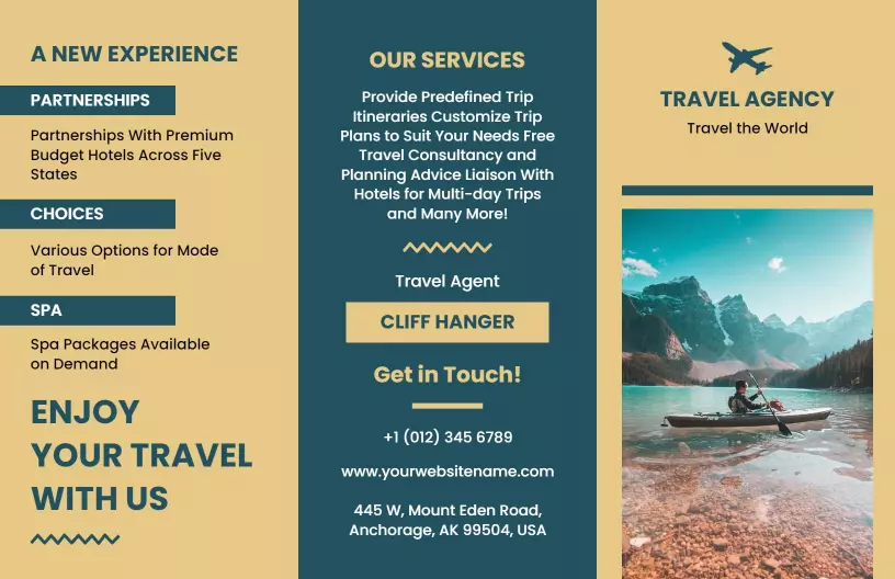 Modern Eco-Friendly Travel Agency Trip Planning Brochure Template