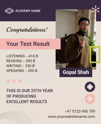 Modern Elegant Academic Result Announcement Poster Template