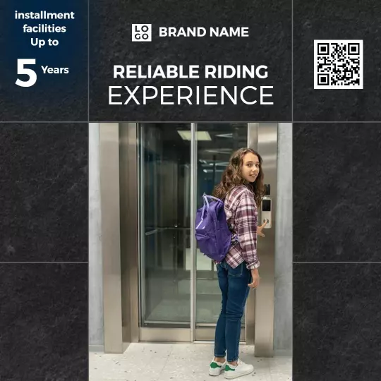 Modern Elevator Ride Experience for Business Promotion Ad Template