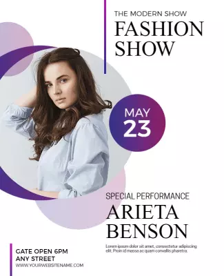 Chic Modern Fashion Show Event Flyer Template
