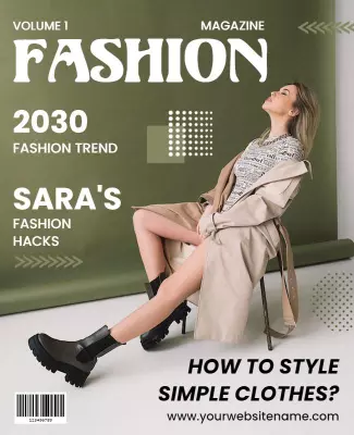 Modern Fashion Trends Magazine Flyer Template