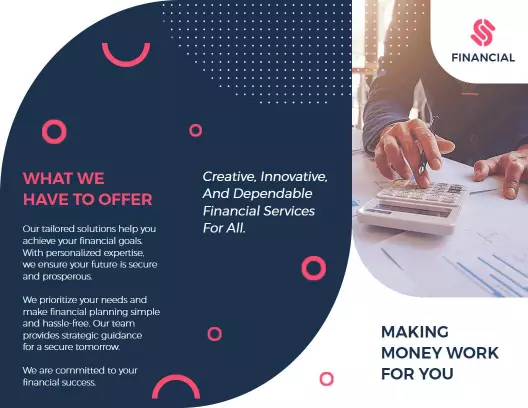 Modern Financial Services Consultation and Support Brochure Template