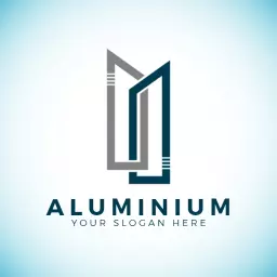 Modern Geometric Design Representing Aluminium Industry Logo Template