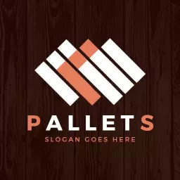 Modern Geometric Design Showcasing Pallets in Earthy Tones Logo Template