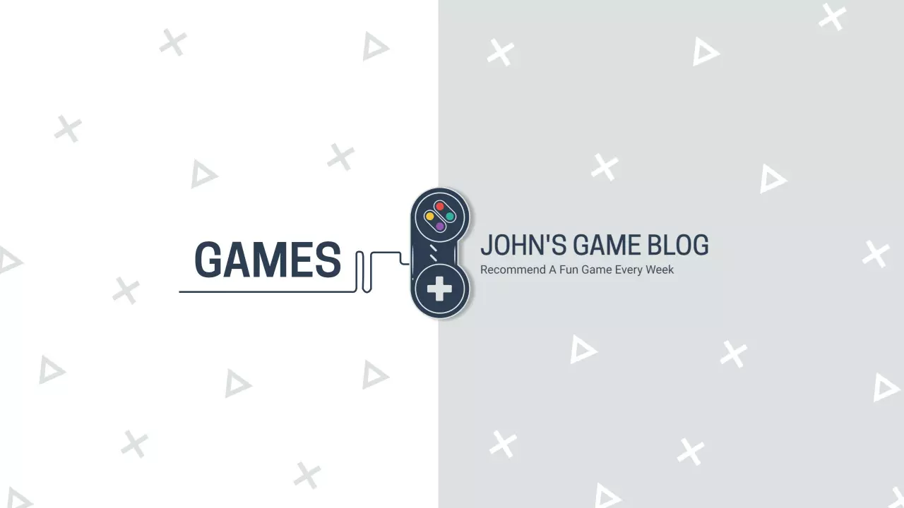 Modern Geometric Shapes with Gray Background Game Banner Template