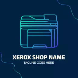 Modern Gradient Design for Your Xerox Shop Name Logo Template