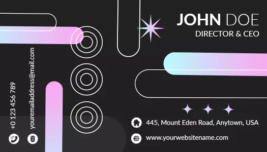 Modern Gradient Stylish Perfume Shop Visiting Card Template