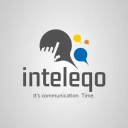 Modern Gray and Colorful Speech Bubbles Communication Logo Template