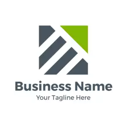 Modern Gray and Green Geometric Design for Your Business Logo Template