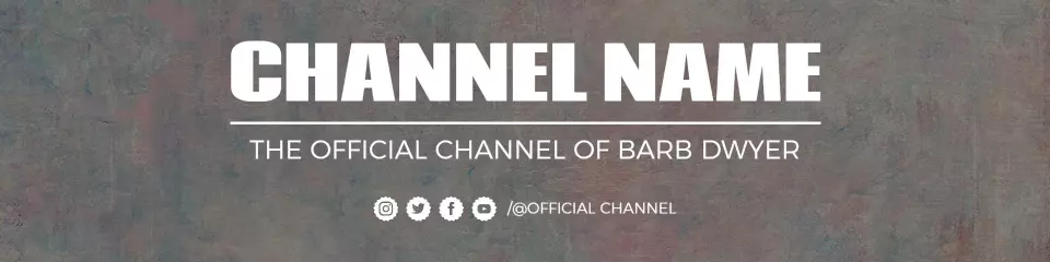 Modern Gray Background with Channel Name for Twitch Banner Template