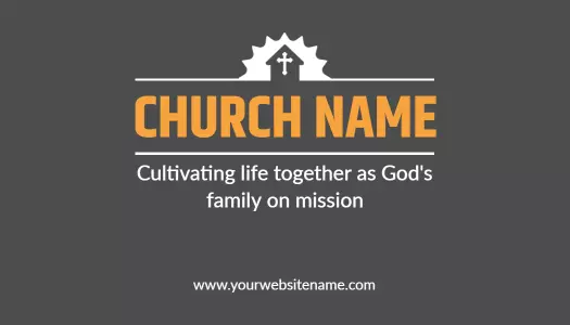 Modern Gray Community Church Family Mission Business Card Template